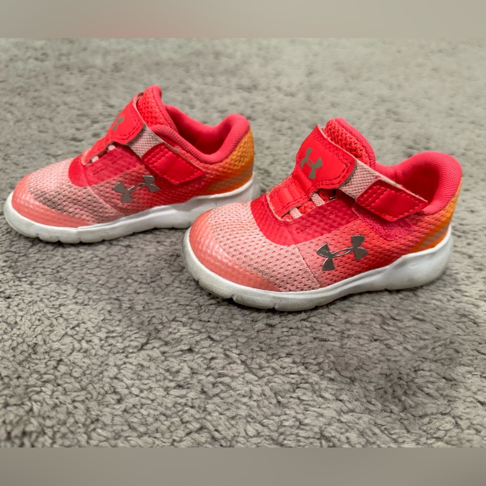 Under Armour pink sneakers - toddler girls size 5